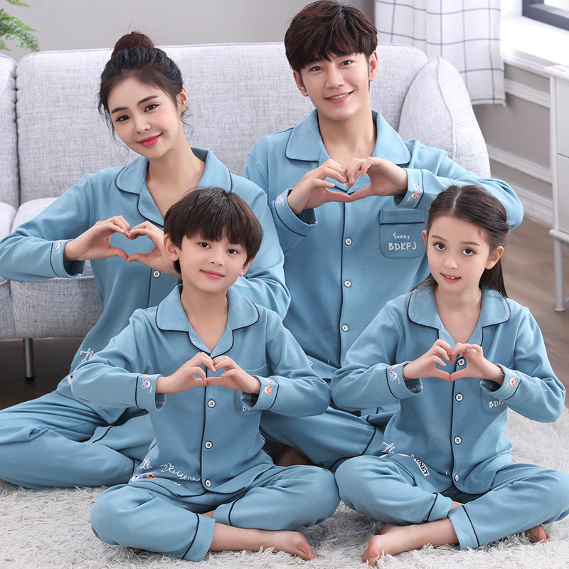 Cotton Parent-child Pajamas Spring And Autumn Long Sleeve Thin Style