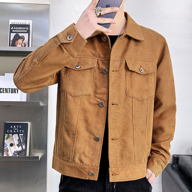 Corduroy Jacket Men's Spring Autumn And Winter Thickened