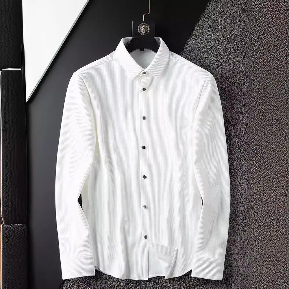 Thin Non-ironing Anti-wrinkle Business Casual White Shirt