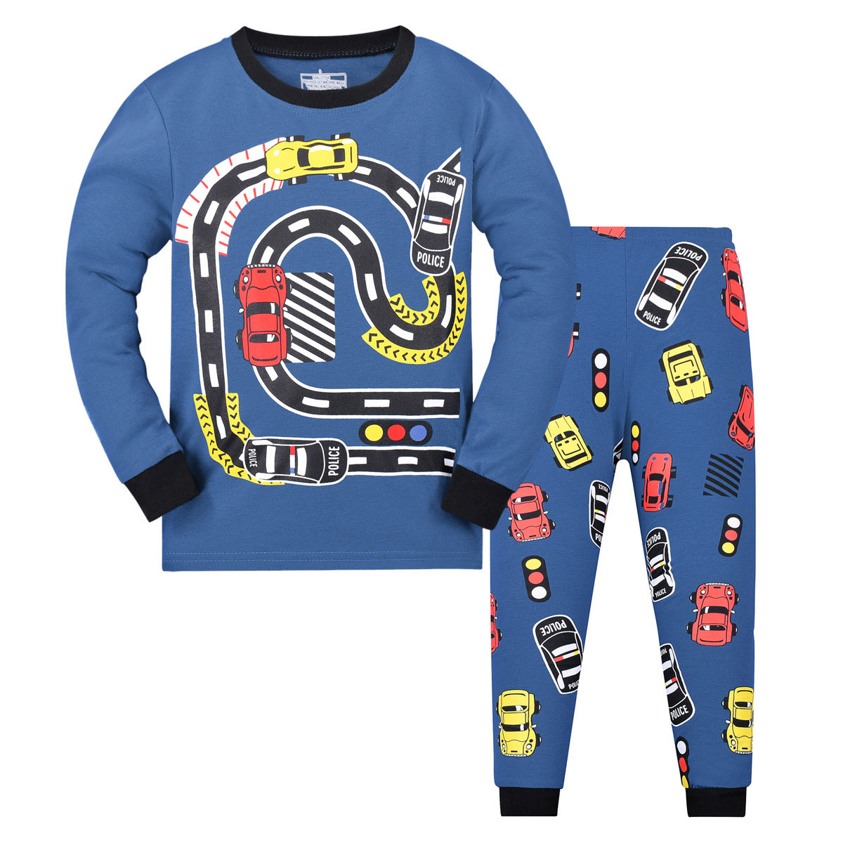 Boys And Girls Long Sleeve Trousers Homewear Children's Pajama Set