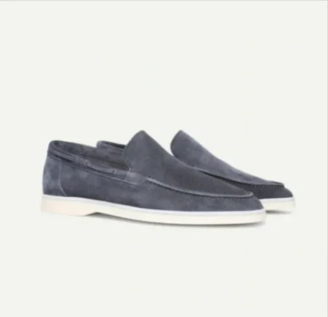 Men's Matte Suede Slip-On Loafers – Stylish and Comfortable