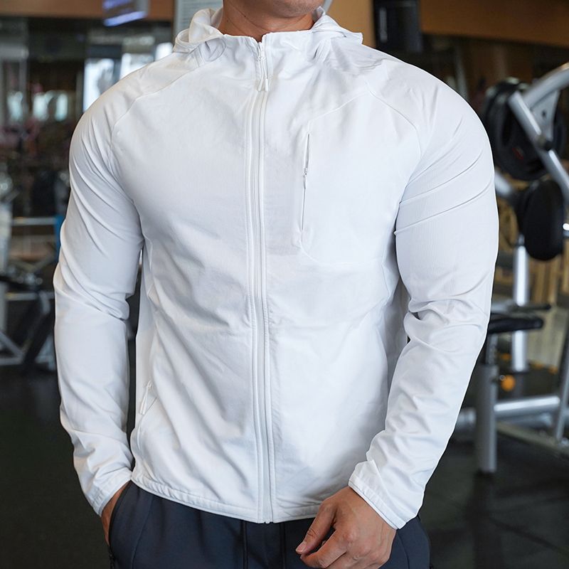 Fitness Training Slim Fit Running Hooded Outdoor Sports Jacket Men