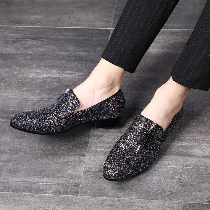 Sparkle Pointed Loafers