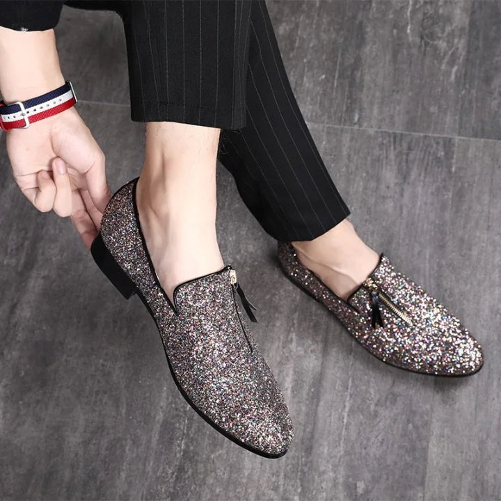 Sparkle Pointed Loafers