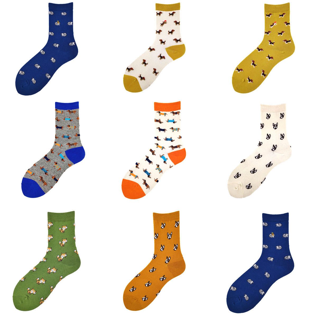 Cotton Creativity Dog Series Cartoon Neutral Socks