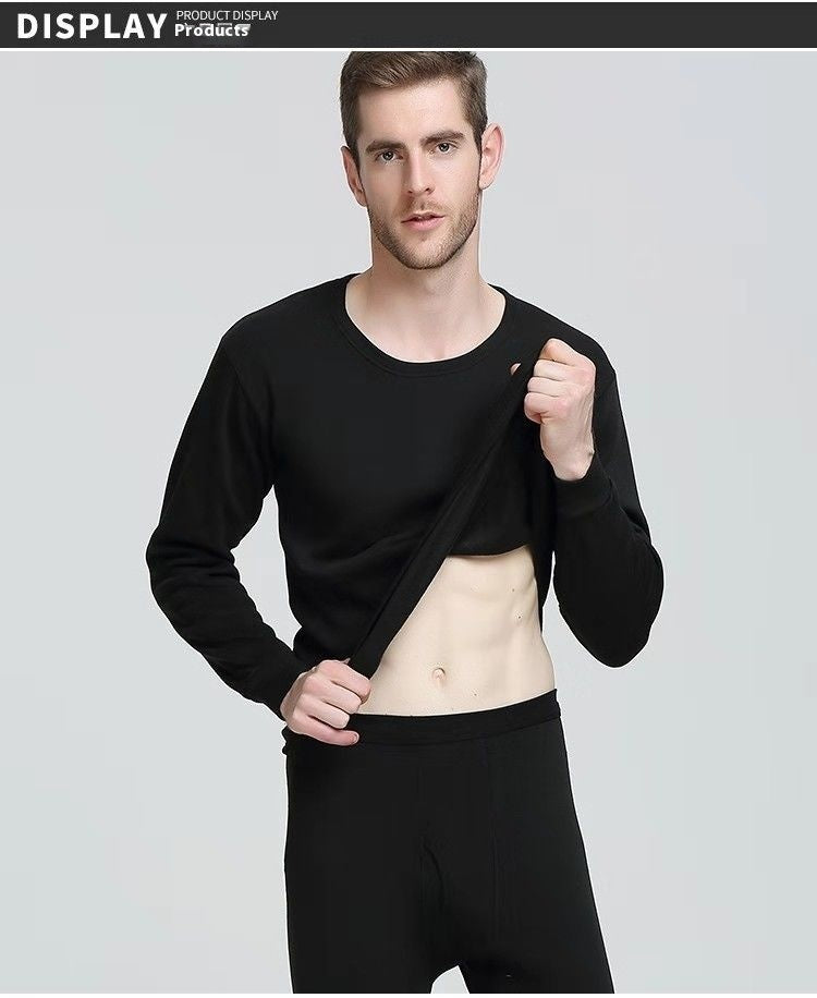 Men's Thermal Underwear Fleece-lined Thickened Long Johns Top & Bottom