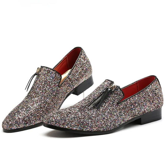 Sparkle Pointed Loafers