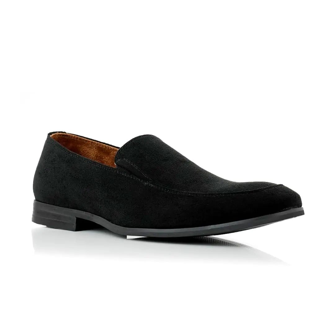 Ferro Aldo Dale MFA19703 Minimalist Slip-on Suede Penny Loafers in Black Suede Size 11