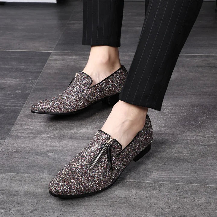 Sparkle Pointed Loafers