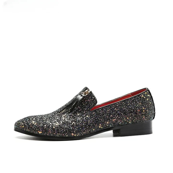 Sparkle Pointed Loafers