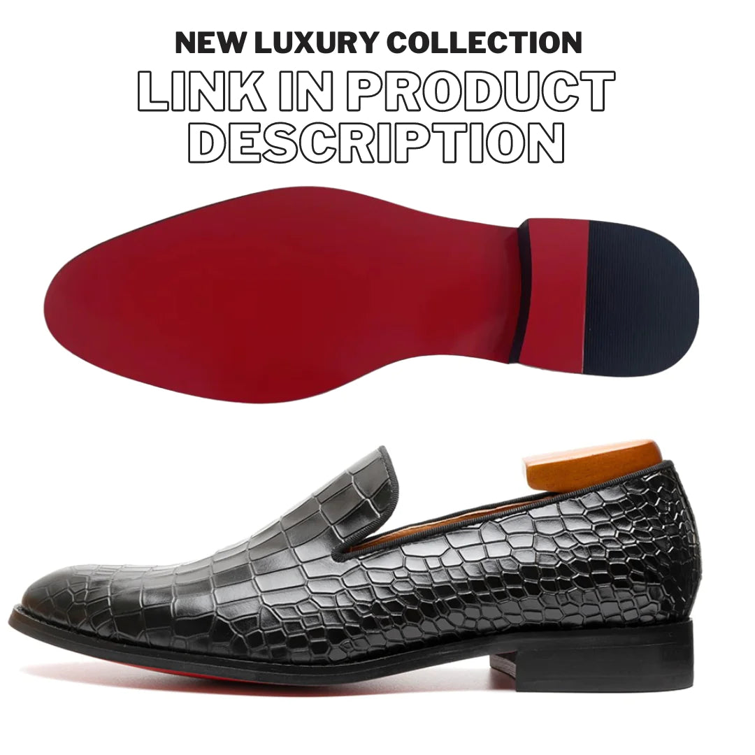 The Rossi - Red Bottom Classic Leather Loafers